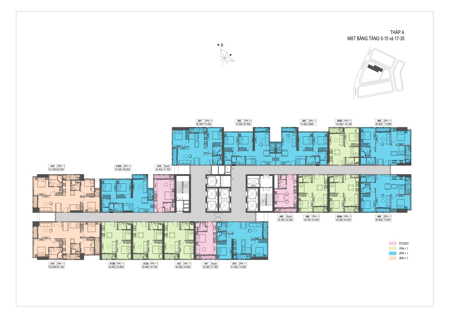Mặt bằng chung cư The Ruby Hạ Long