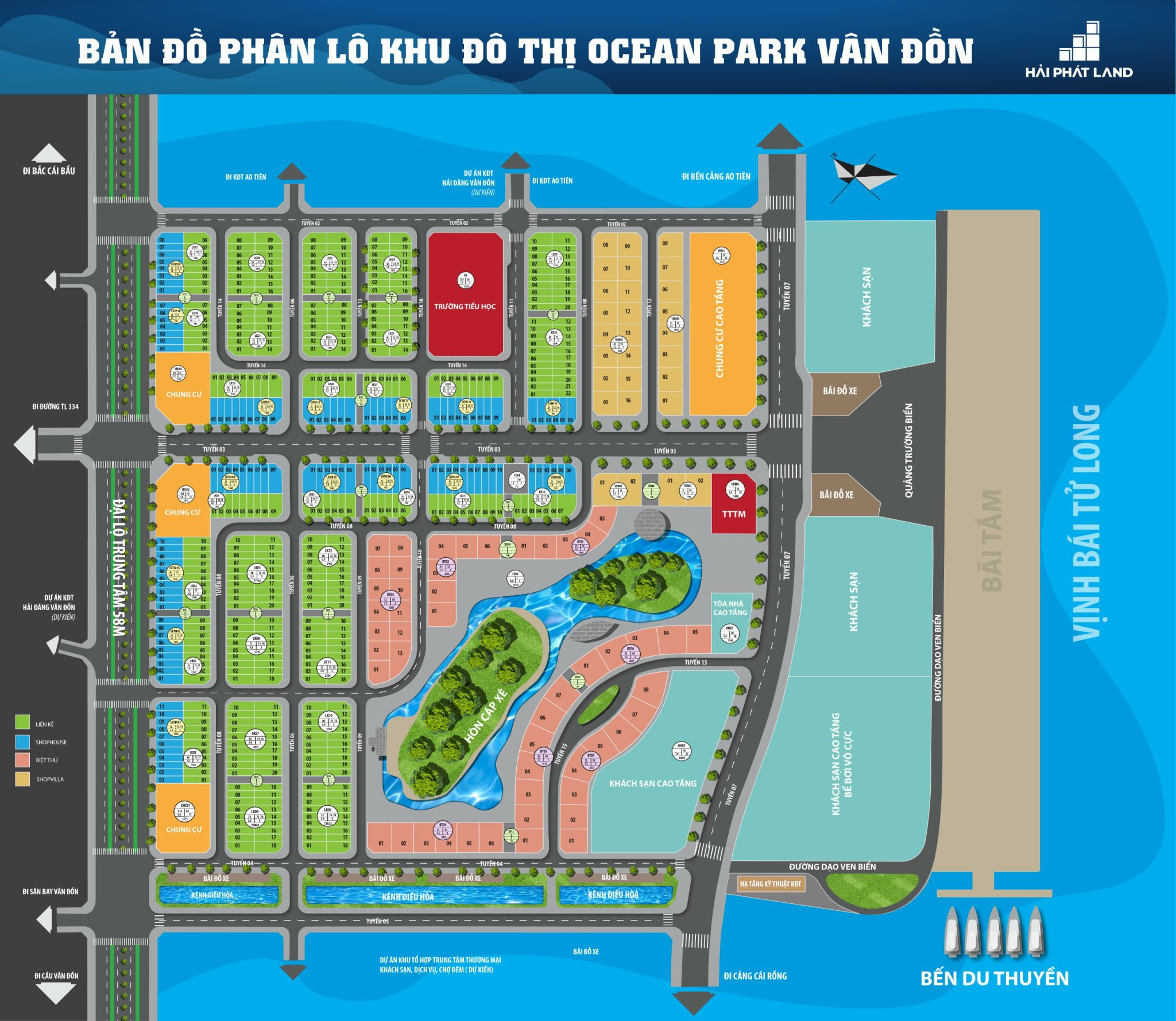 Mặt bằng khu đô thị Ocean Park Vân Đồn