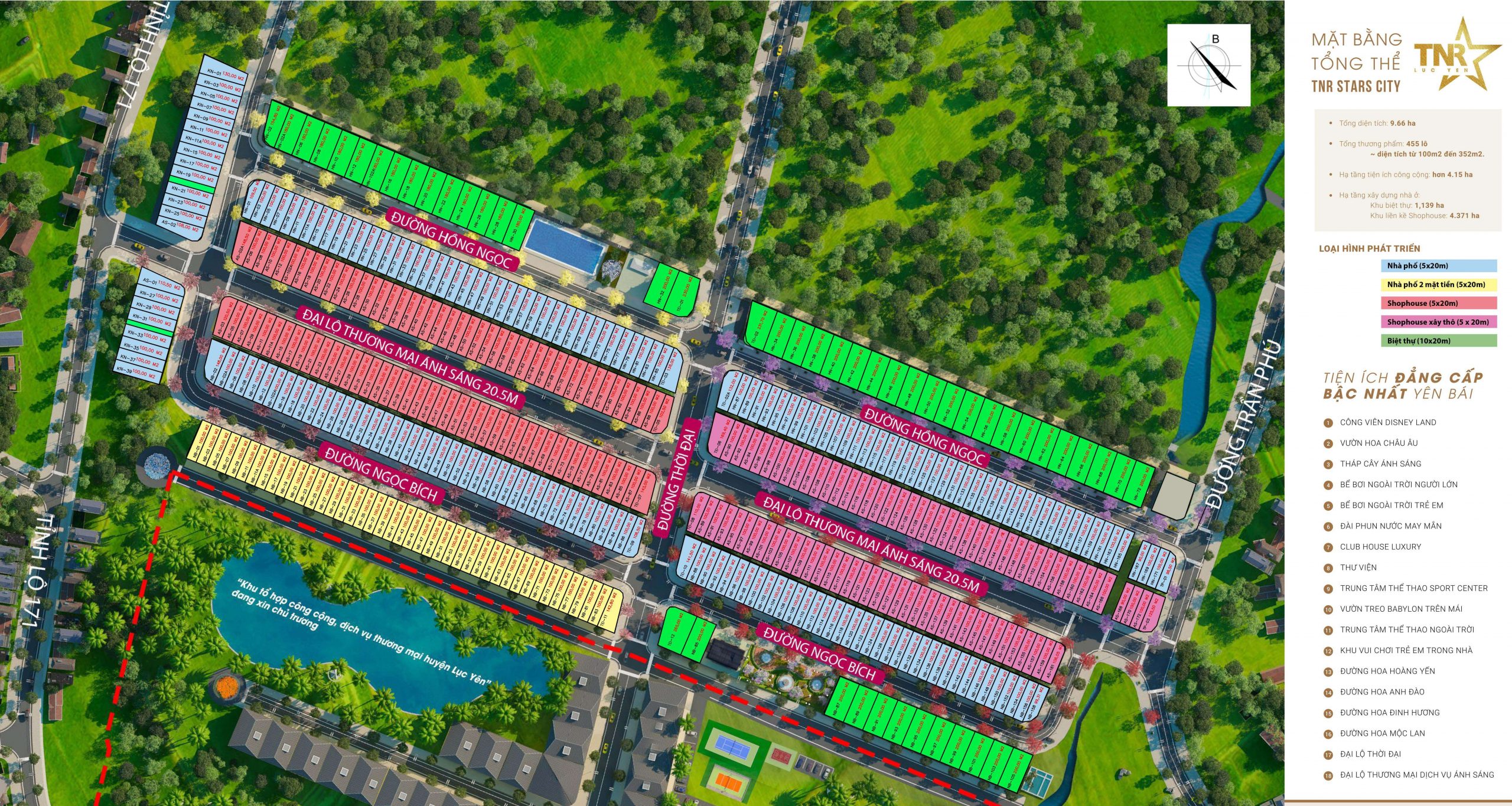 Mặt bằng dự án TNR Stars Yên Bái