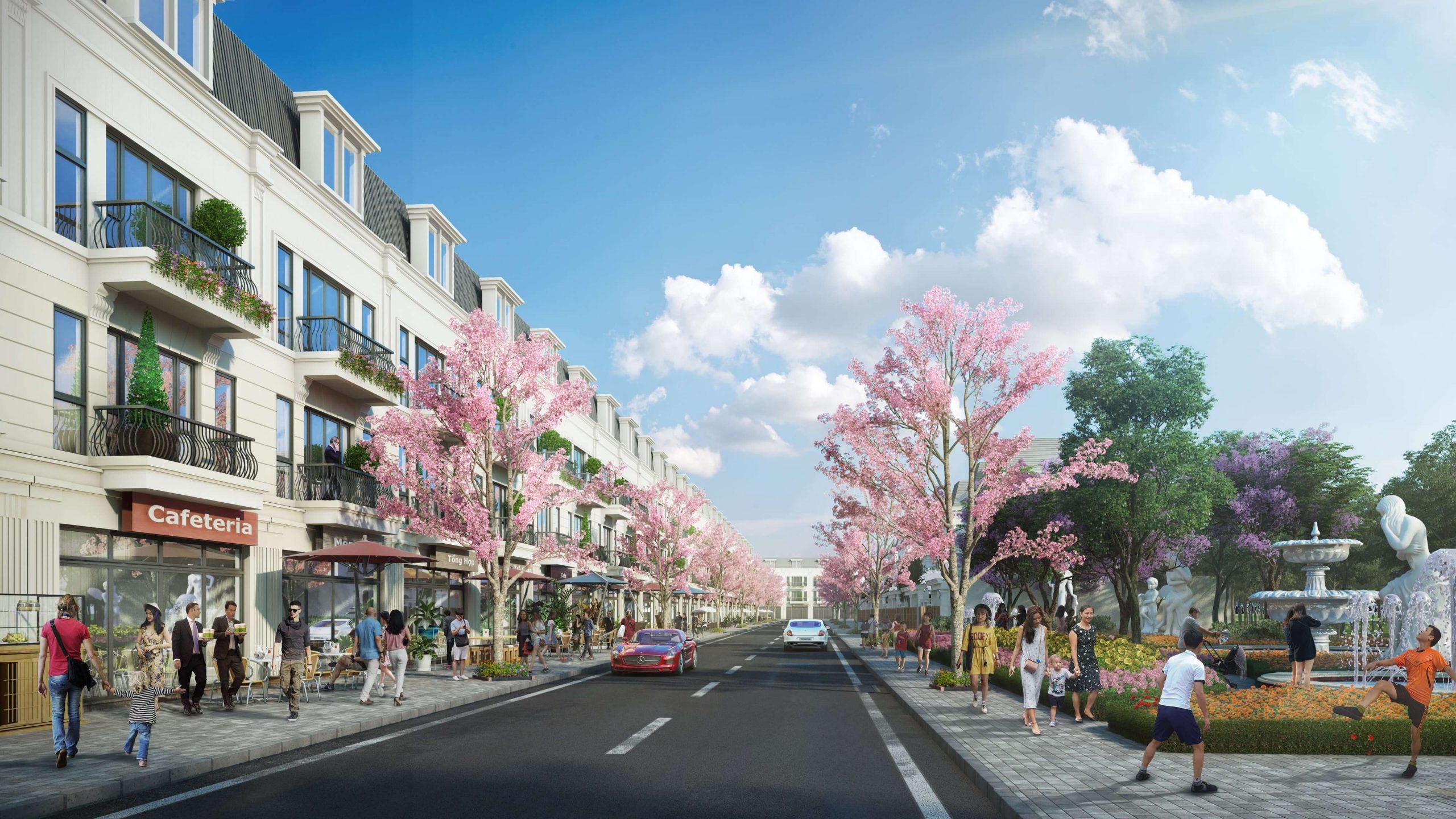 Phối cảnh shophouse TNR Stars Yên Bái