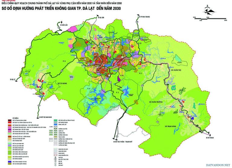 Bản đồ quy hoạch Đà Lạt 2030