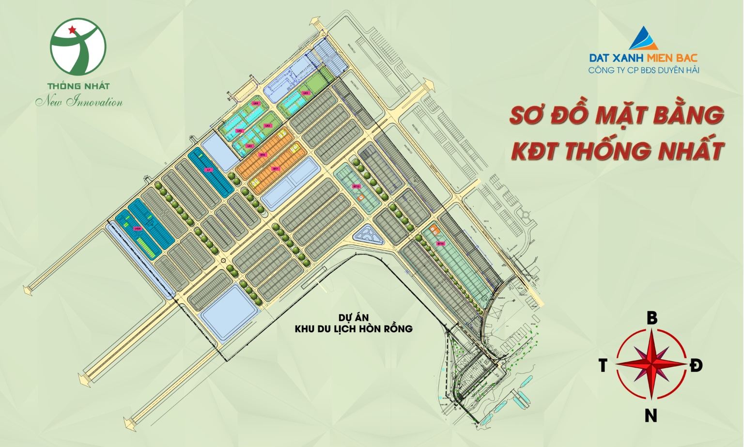 Mặt bằng khu đô thị Thống Nhất Vân Đồn