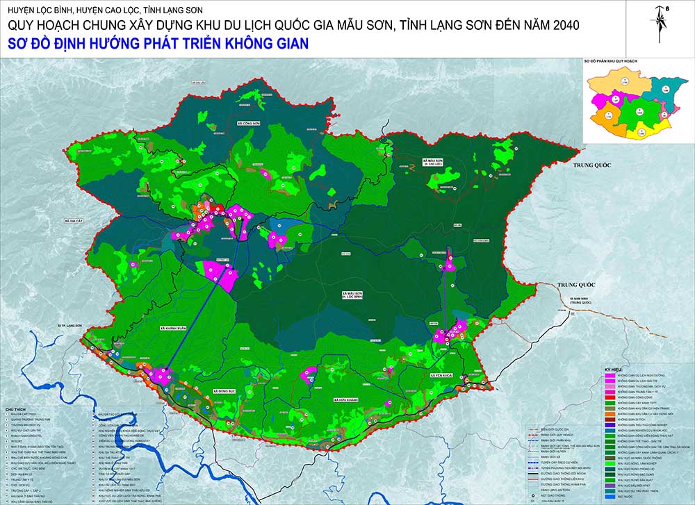 Bản đồ quy hoạch không gian khu du lịch Mẫu Sơn