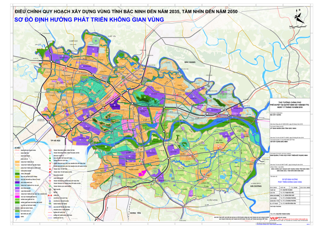 Bản đồ quy hoạch không gian vùng tỉnh Bắc Ninh