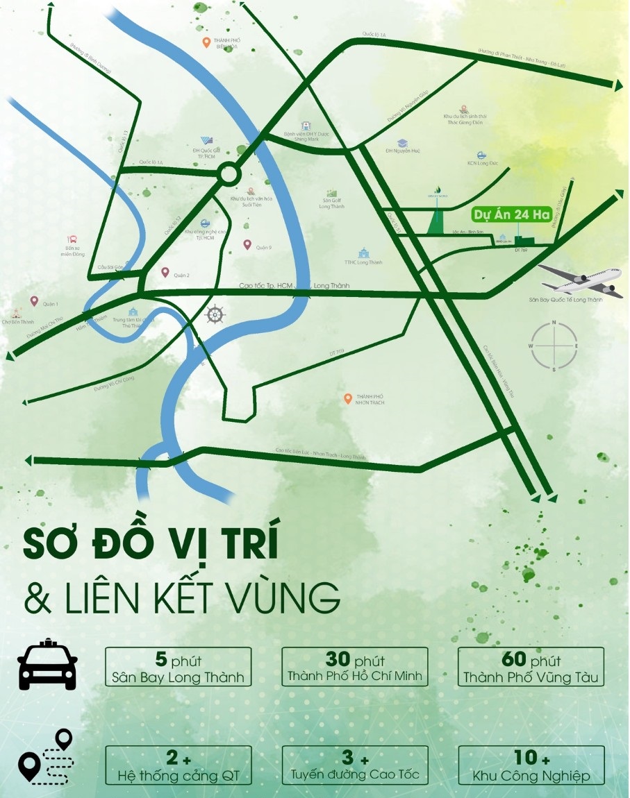Vị trí dự án STC Long Thành Đồng Nai