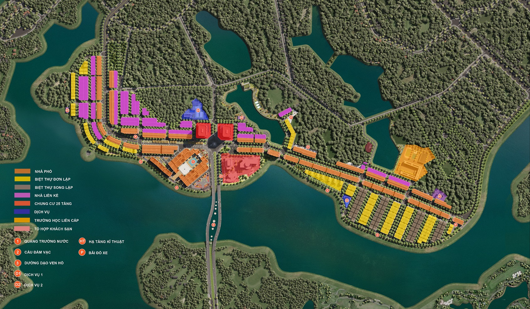 Mặt bằng dự án Bắc Đầm Vạc - River Bay Vĩnh Yên