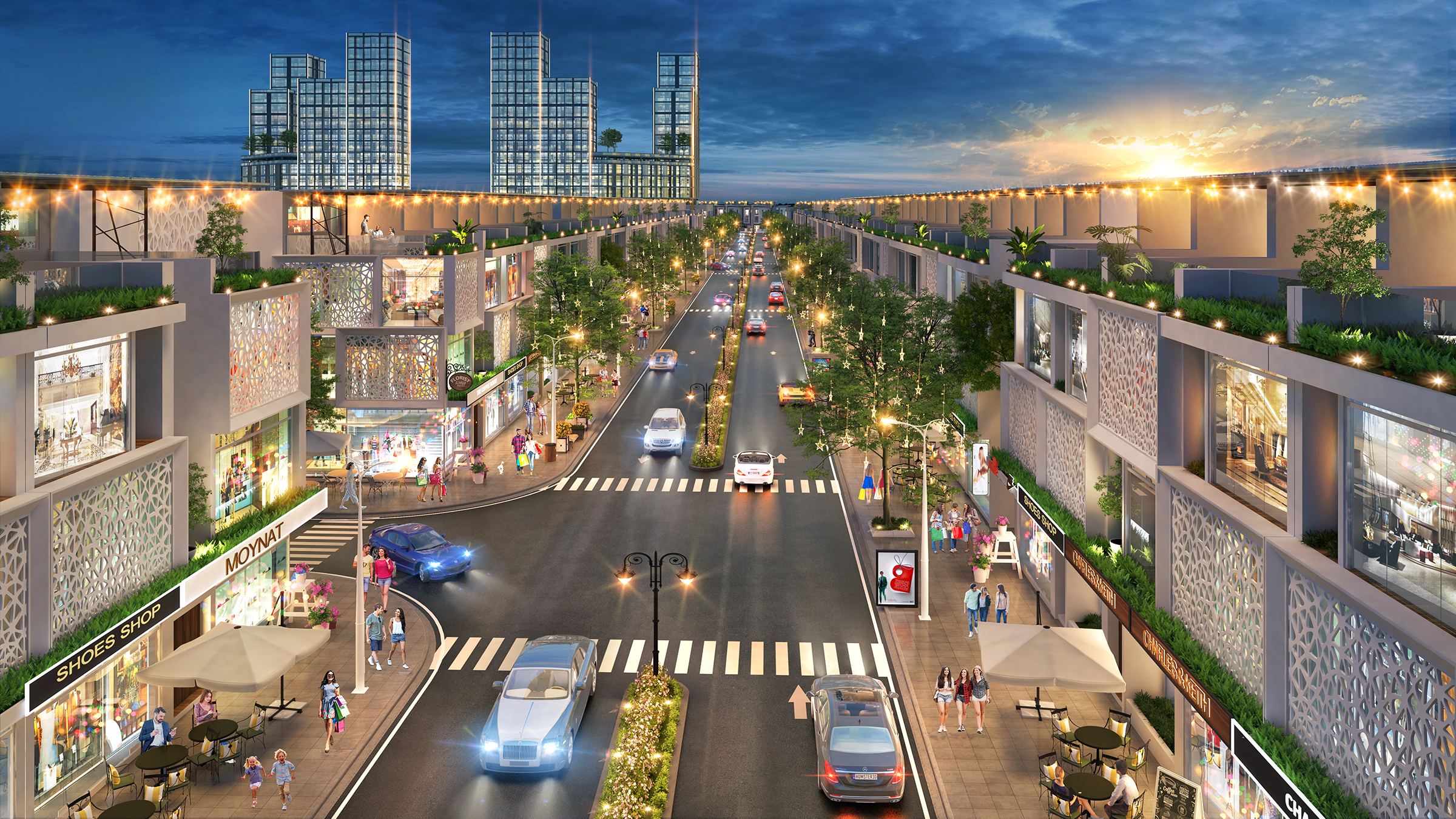 Phối cảnh shophouse TNR Grand Long Khánh Đồng Nai