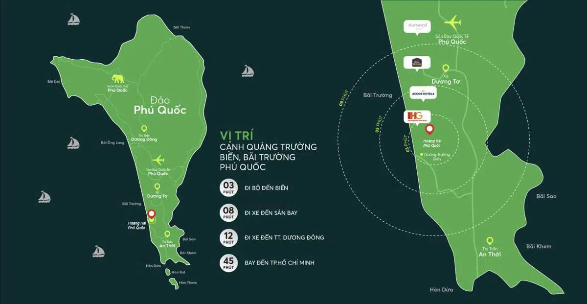 Vị trí dự án D Ozea Cosmo Bay Phú Quốc