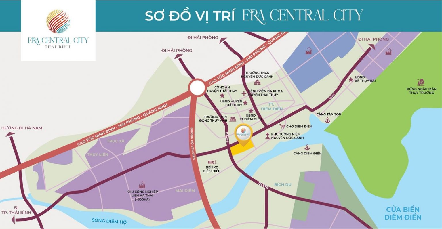 Vị trí dự án Era Central City Diêm Điền