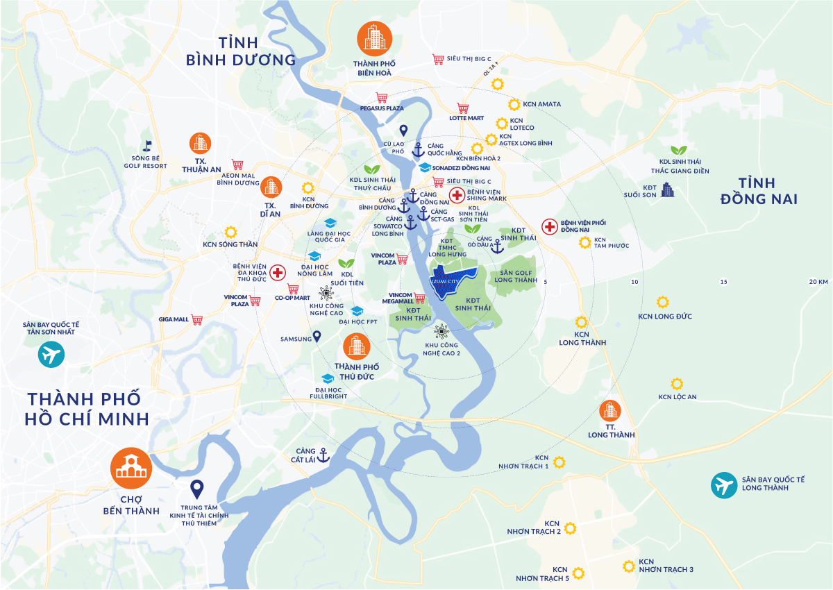Vị trí khu đô thị Izumi Đồng Nai