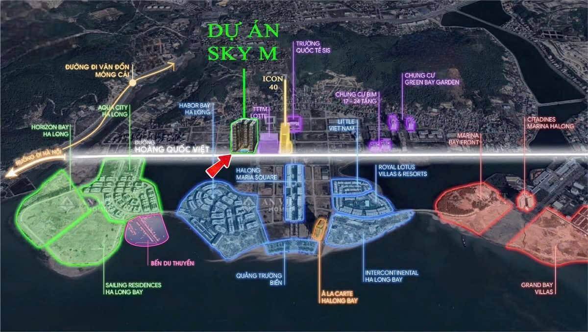Vị trí dự án Chung cư Sky M Hạ Long