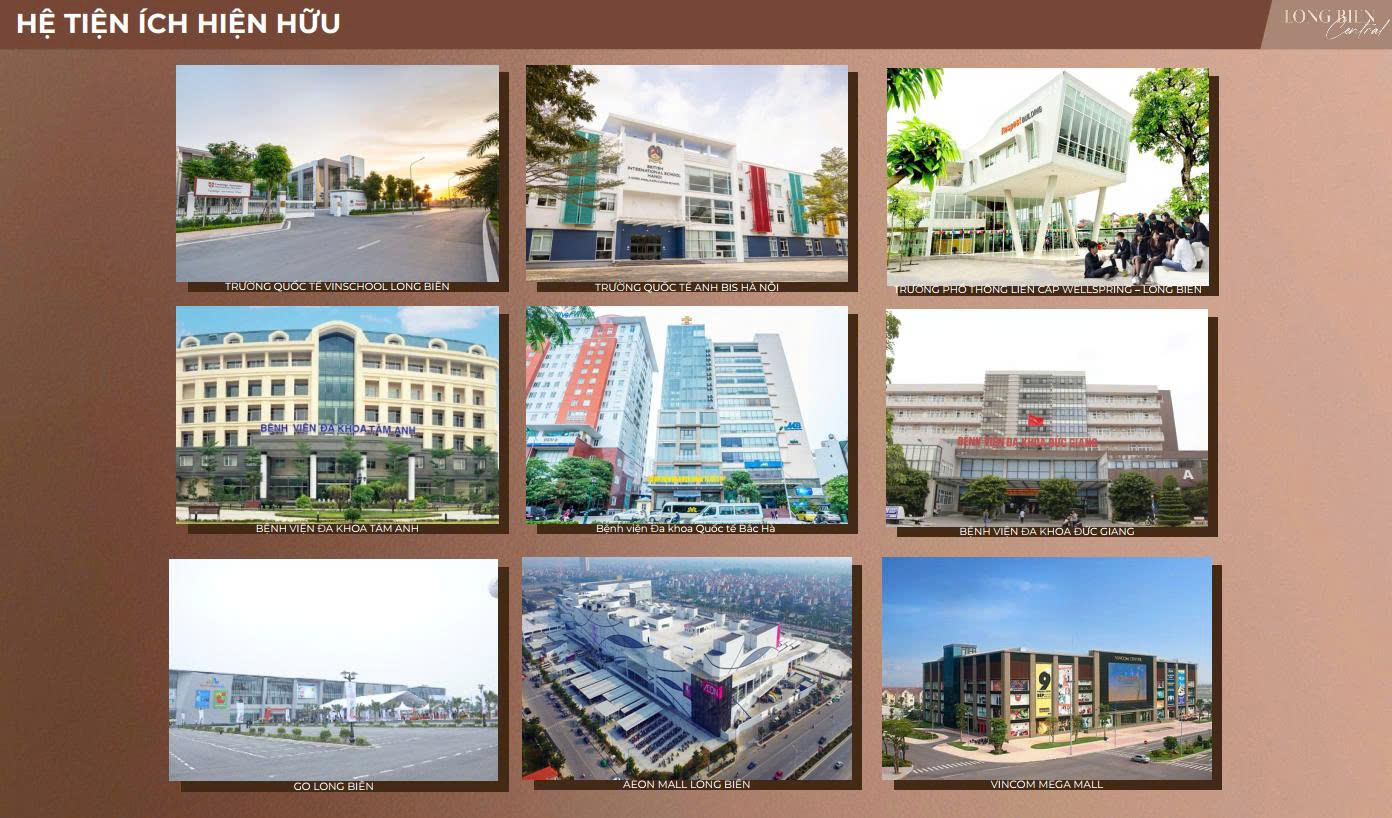 Tiện ích ngoại khu chung cư taseco long biên central