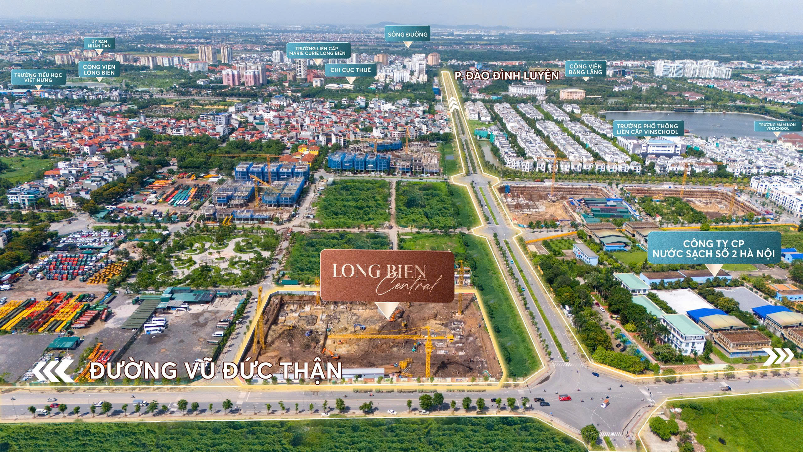 Vị trí dự án Taseco Long Biên Central