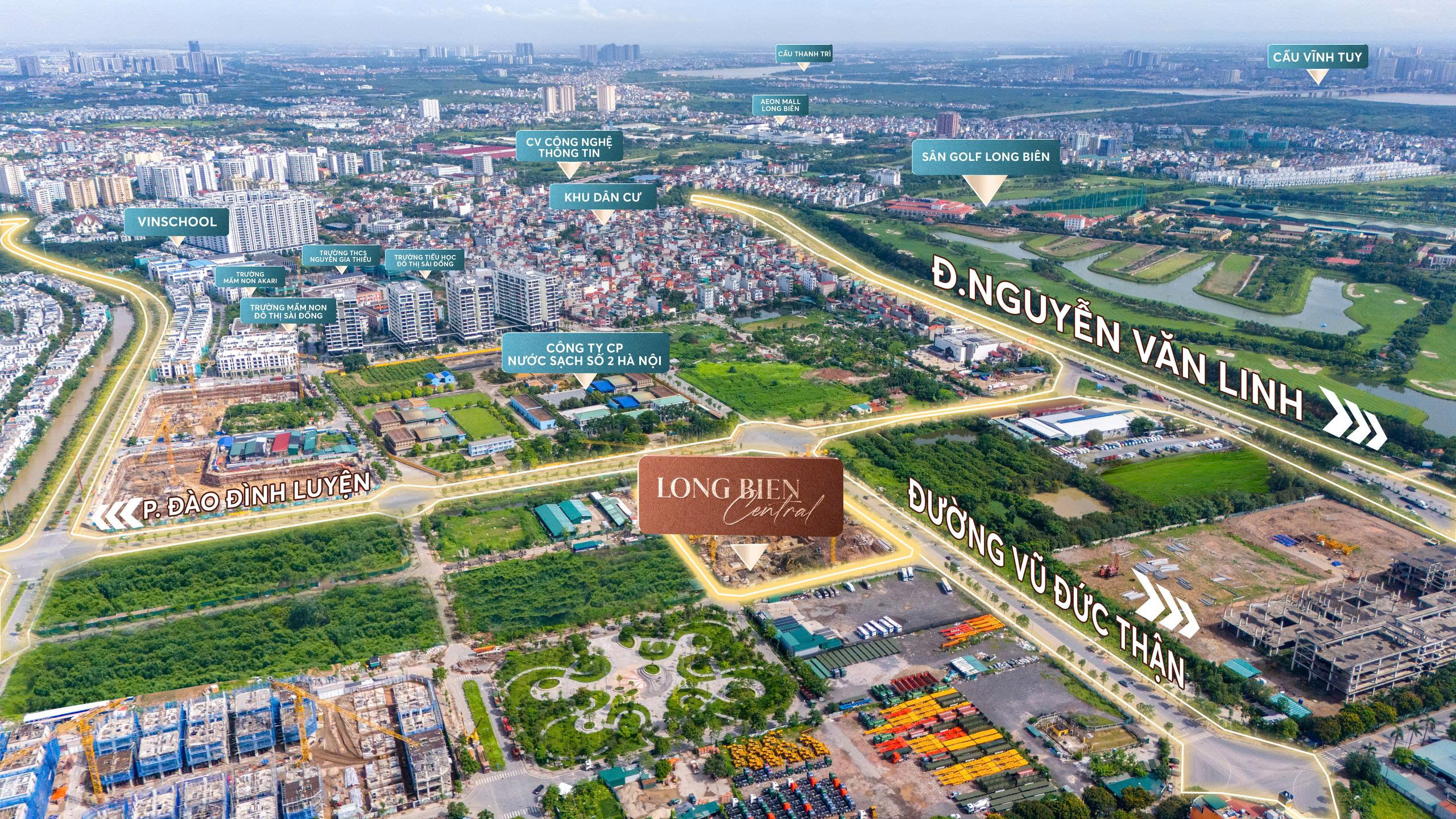 Vị trí dự án Taseco Long Biên Central