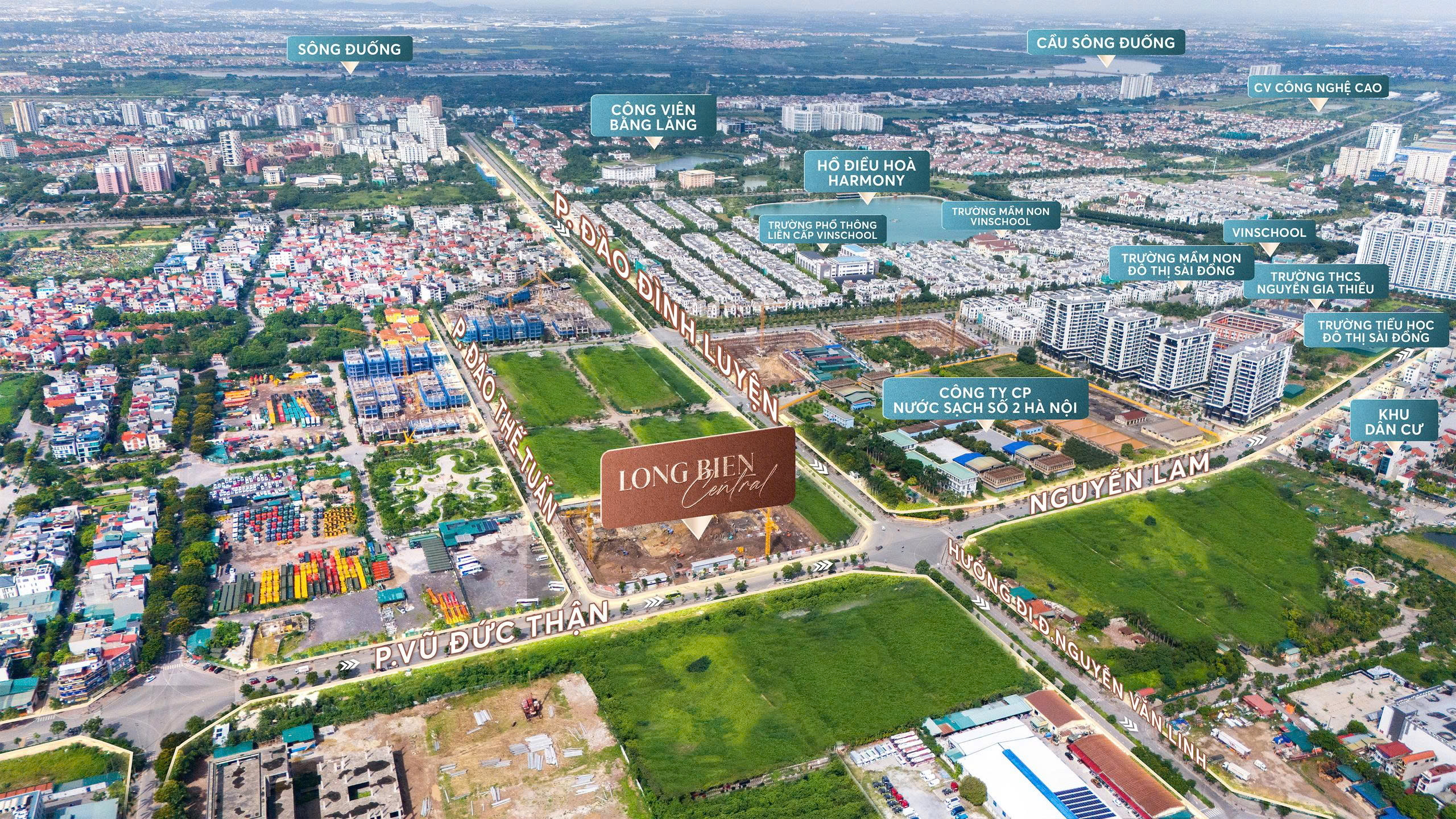 Vị trí dự án Taseco Long Biên Central