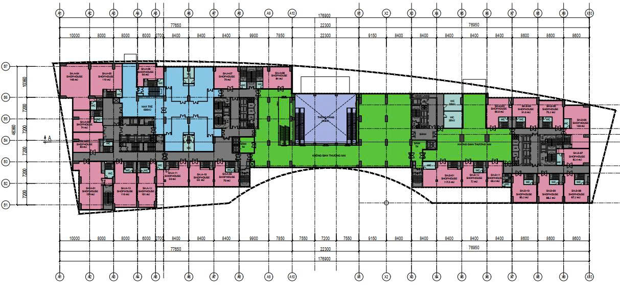 Mặt bằng tầng 2 Monbay TV Hạ Long