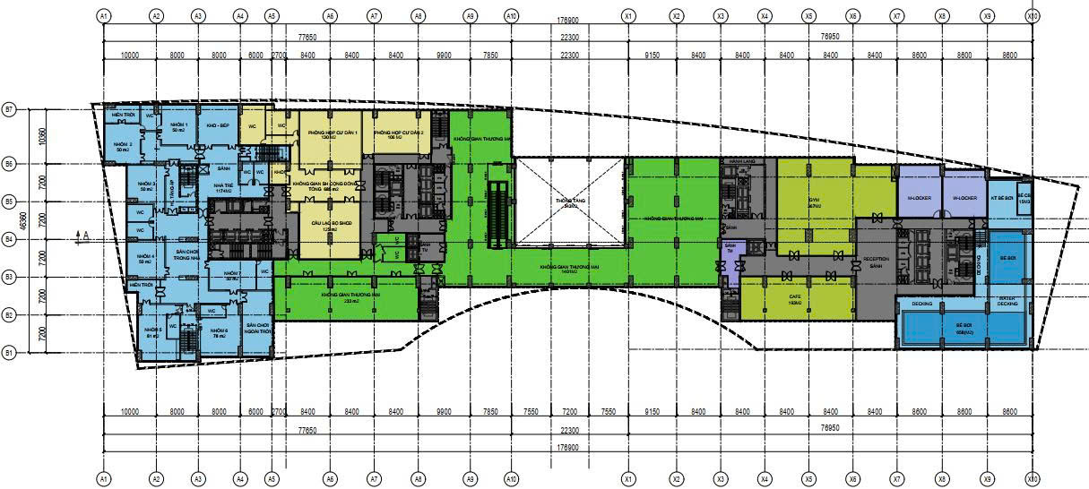 Mặt bằng tầng 3 Monbay TV Hạ Long