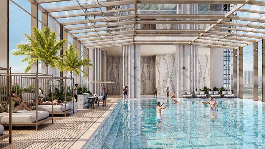 Bể bơi bốn mùa Sun Feliza Suites Cầu Giấy