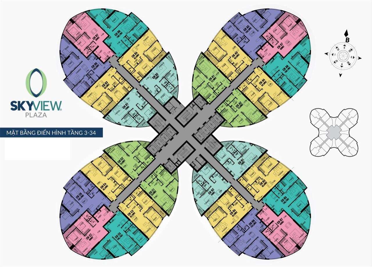 Mặt bằng Chung cư The Queen Palace dự án Imperial Plaza 360 Giải Phóng