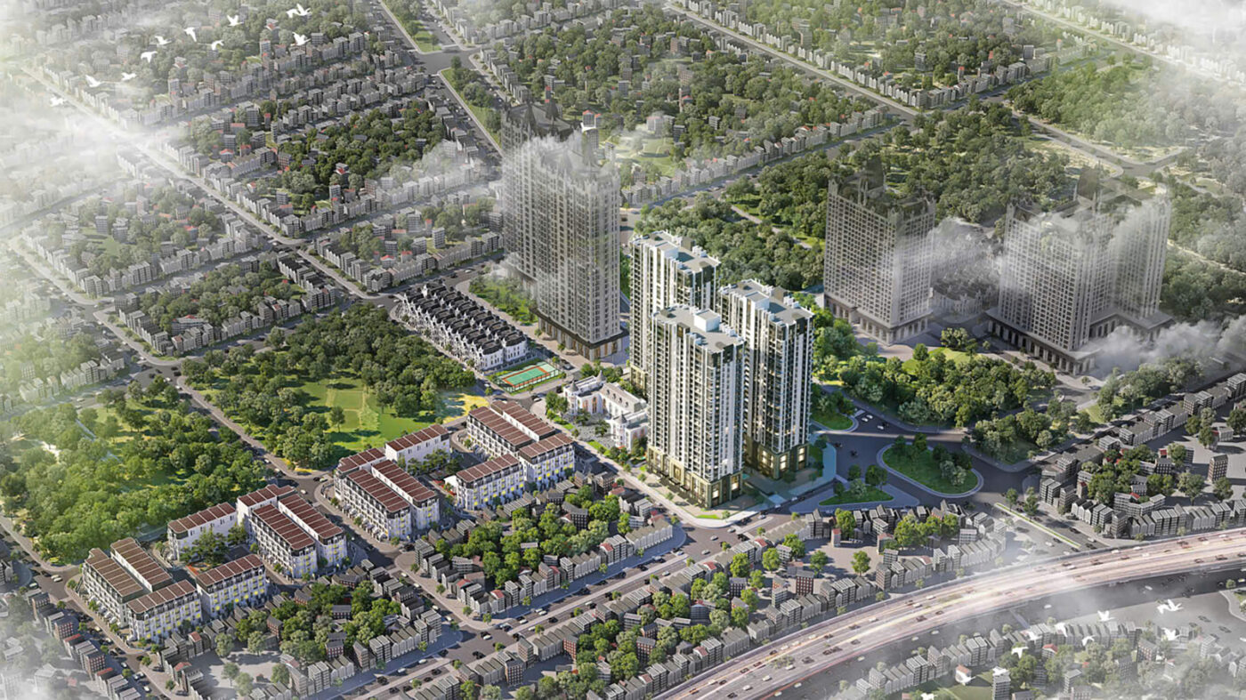 Phối cảnh tổng thể Jade Square