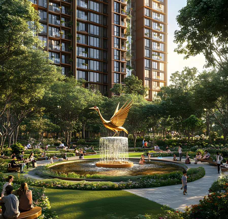 Tiện ích vườn Phúc Lộc Sun Feliza Suites Cầu Giấy