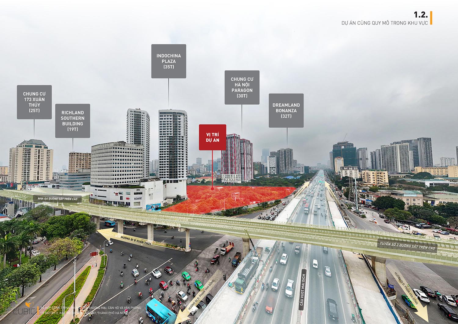 Vị trí dự án Sun Feliza Suites Cầu Giấy