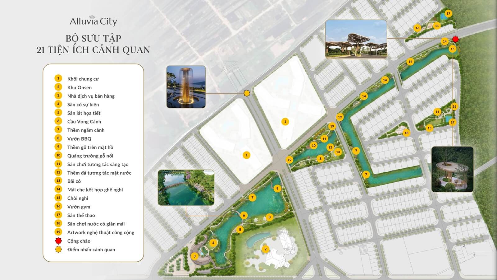 Tiện ích phân khu 50ha Alluvia City Văn Giang