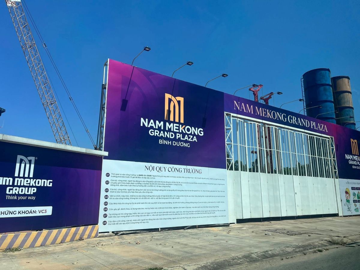 Tiến độ xây dựng dự án Nam Mekong Grand Plaza Bình Dương