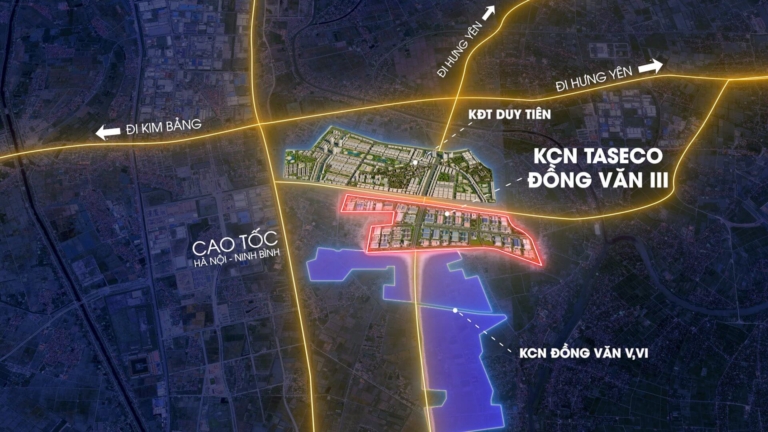 Vị trí dự án Taseco Duy Tiên Hà Nam